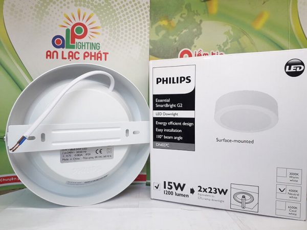 Đèn Downlight 15w tròn, lắp nổi của Philips