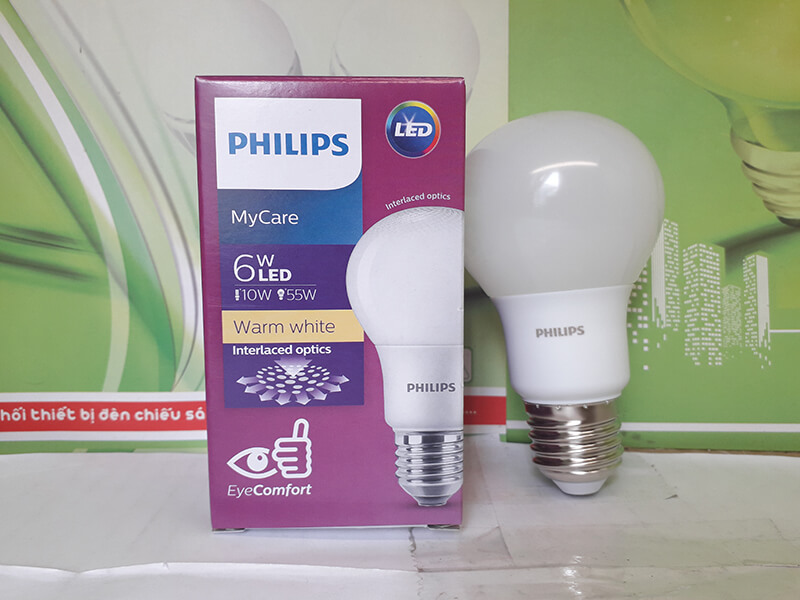 đèn led bulb Philips Mycare 6w